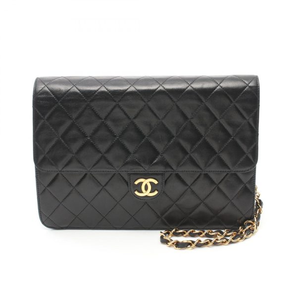 2101218142242 1 Chanel Matelasse Shoulder Bag Lambskin Black