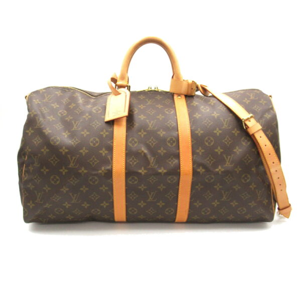 2101218142266 1 Louis Vuitton Keepall Bandouliere 55 Bag Monogram Brown