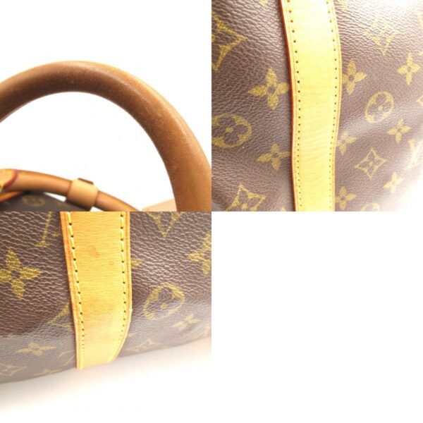 2101218142266 13c Louis Vuitton Keepall Bandouliere 55 Bag Monogram Brown