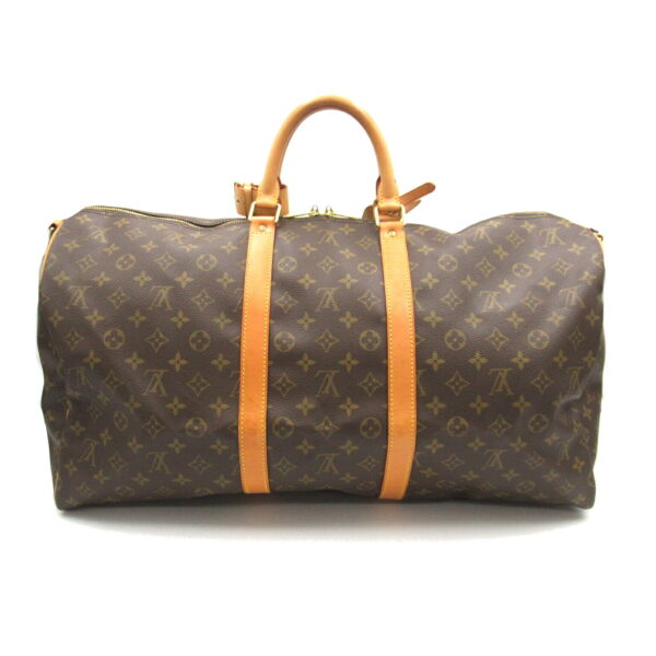 2101218142266 2 Louis Vuitton Keepall Bandouliere 55 Bag Monogram Brown