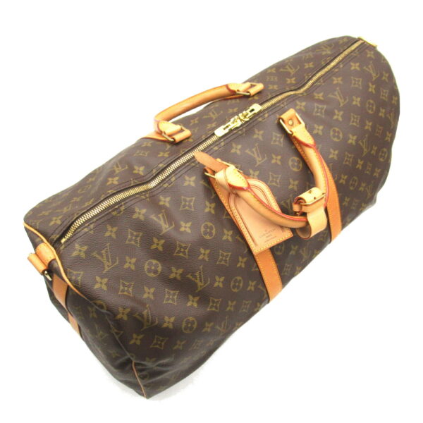 2101218142266 4 Louis Vuitton Keepall Bandouliere 55 Bag Monogram Brown