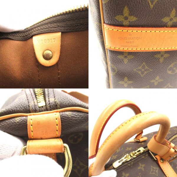 2101218142266 9c Louis Vuitton Keepall Bandouliere 55 Bag Monogram Brown