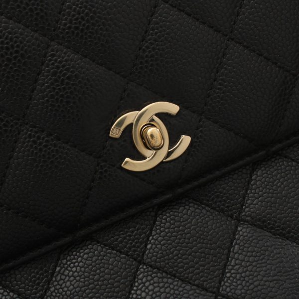 2101218142310 10 Chanel Matelasse Handbag Caviar Skin Black