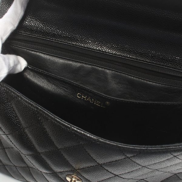 2101218142310 6 Chanel Matelasse Handbag Caviar Skin Black