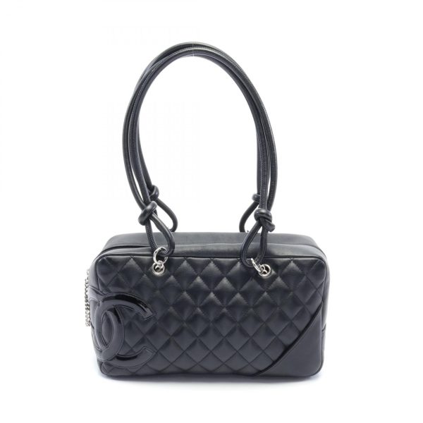 2101218142440 1 Chanel Cambon Line Bowling Shoulder Bag Black