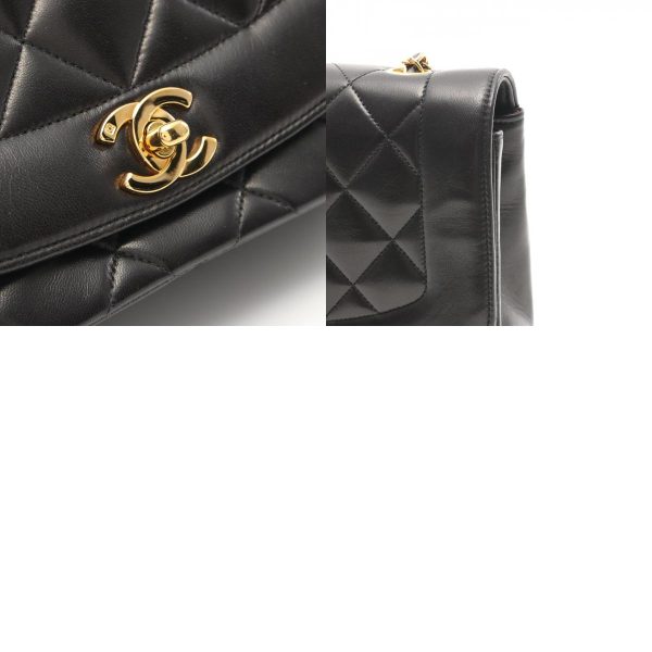 2101218142549 10c Chanel Matelasse Diana Flap Shoulder Bag Black