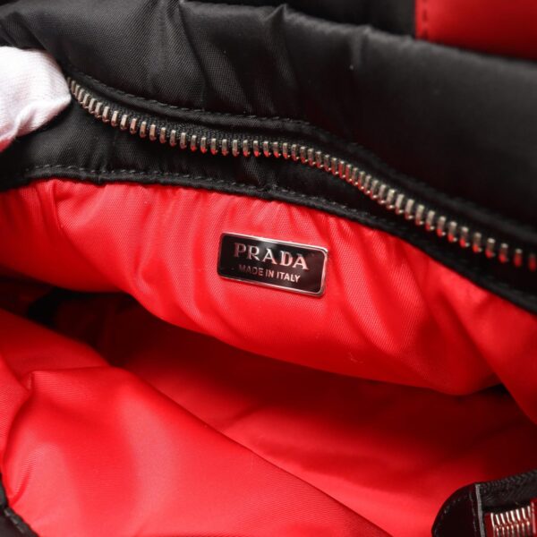 2101218142686 4 Prada Tessuto Pocket Nylon Handbag Black Red