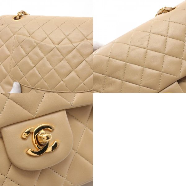 2101218142785 10c Chanel Matelasse W Flap Shoulder Bag Beige