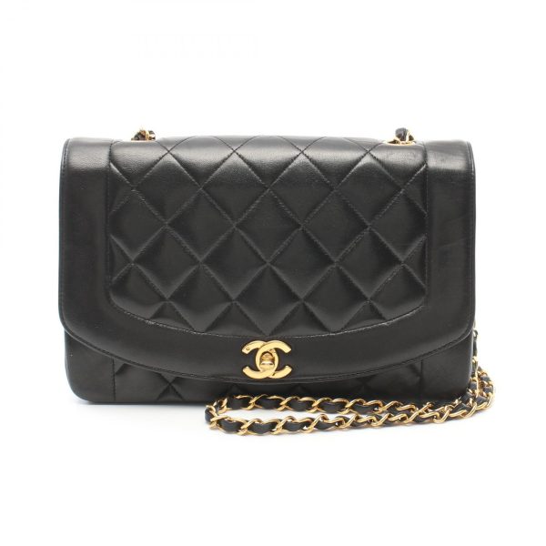 2101218143812 1 Chanel Matelasse Diana Flap Shoulder Bag Black