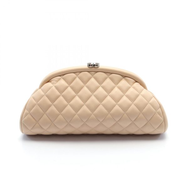 2101218145670 1 Chanel Matelasse Shoulder Clutch Bag Beige