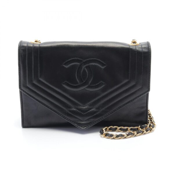 2101218146301 1 Chanel Cocomark Lambskin Shoulder Bag Black