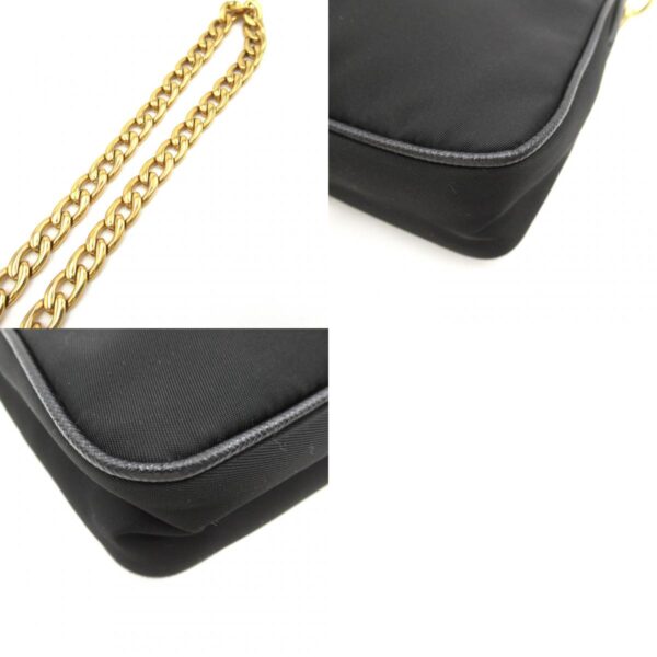 2101218155396 10c Prada Chain Nylon Shoulder Bag Black