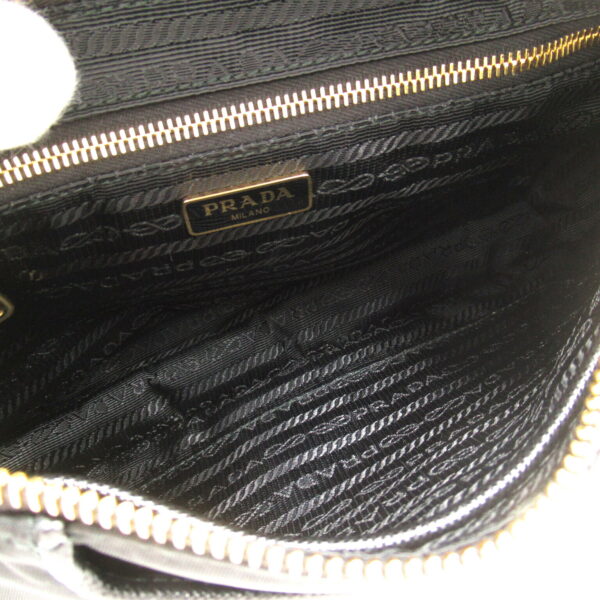 2101218155396 6 Prada Chain Nylon Shoulder Bag Black