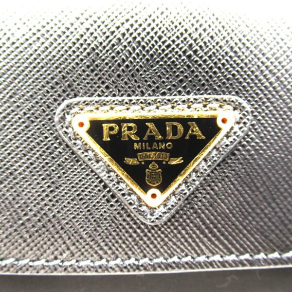 2101218155396 8 Prada Chain Nylon Shoulder Bag Black