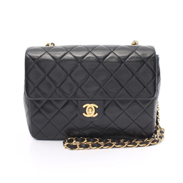 2101218155600 1 Chanel Matelasse Shoulder Bag Lambskin Black