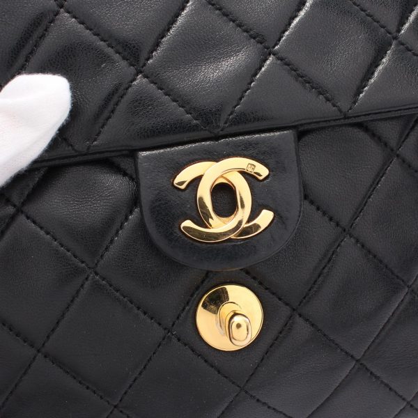 2101218155600 5 Chanel Matelasse Shoulder Bag Lambskin Black