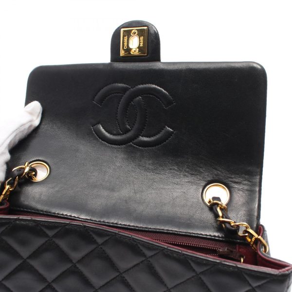 2101218155600 8 Chanel Matelasse Shoulder Bag Lambskin Black