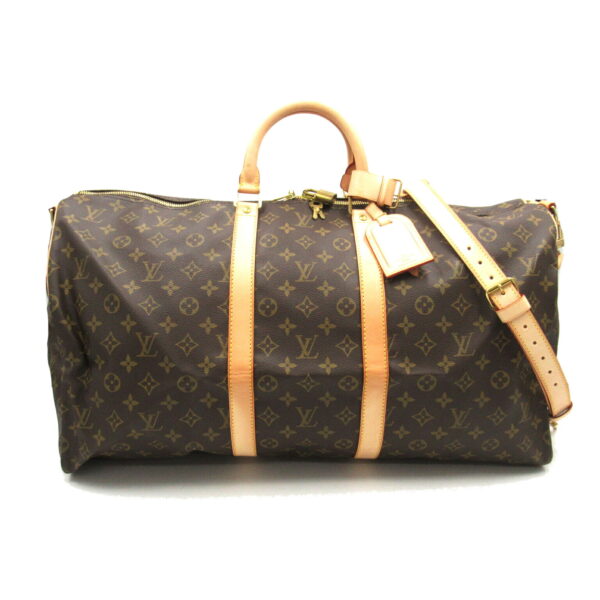 2101218155938 1 Louis Vuitton Keepall Bandouliere 55 Bag Monogram Brown