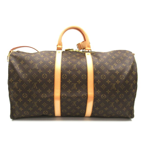 2101218155938 2 Louis Vuitton Keepall Bandouliere 55 Bag Monogram Brown