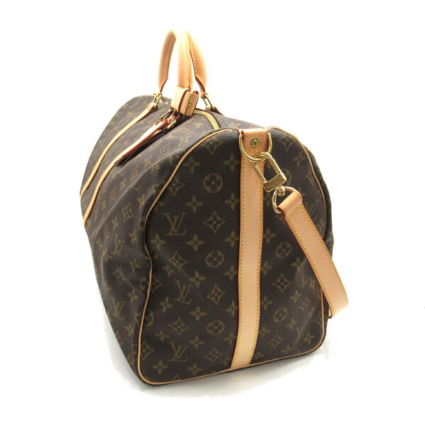 2101218155938 3 Louis Vuitton Keepall Bandouliere 55 Bag Monogram Brown