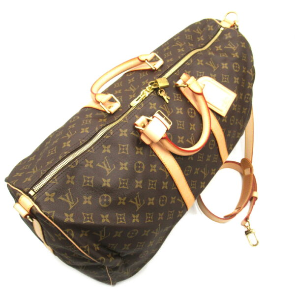 2101218155938 4 Louis Vuitton Keepall Bandouliere 55 Bag Monogram Brown