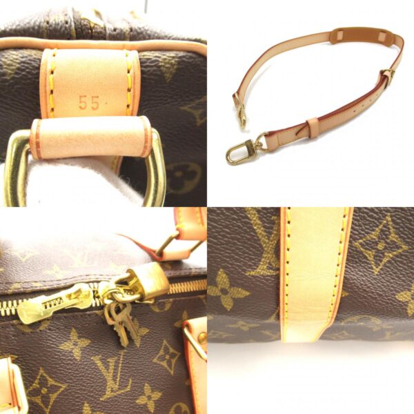 2101218155938 9c Louis Vuitton Keepall Bandouliere 55 Bag Monogram Brown