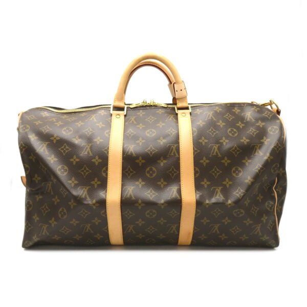 2101218155990 2 Louis Vuitton Keepall Bandouliere 50 Bag Monogram Brown