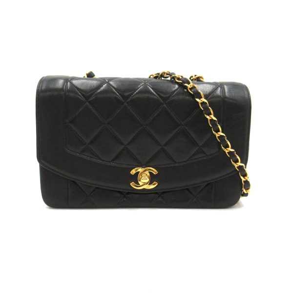 2101218156195 1 Chanel Matelasse Diana Chain Shoulder Bag Black