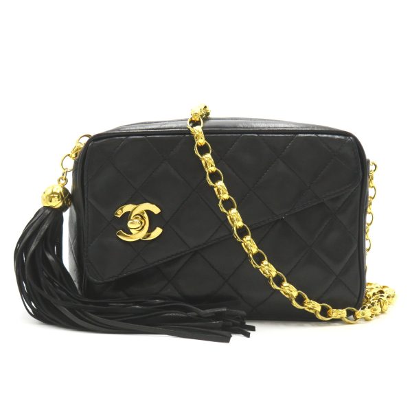 2101218156201 1 Chanel Chain Shoulder Bag Lambskin Black