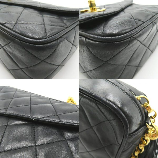 2101218156201 12c Chanel Chain Shoulder Bag Lambskin Black