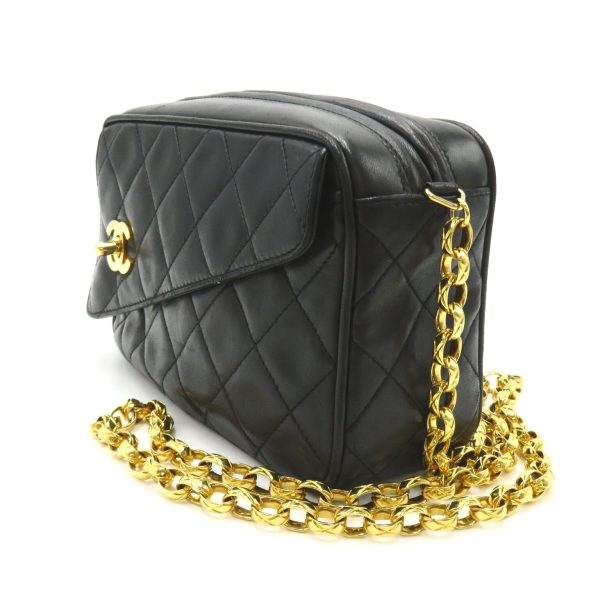 2101218156201 3 Chanel Chain Shoulder Bag Lambskin Black