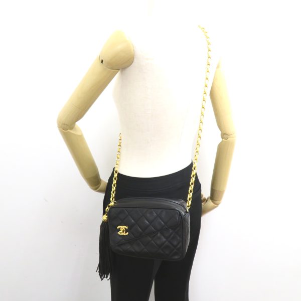 2101218156201 5 Chanel Chain Shoulder Bag Lambskin Black