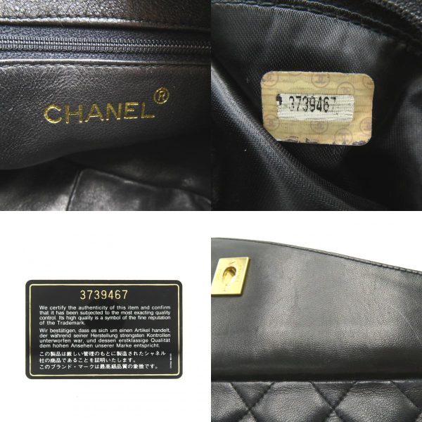 2101218156201 8c Chanel Chain Shoulder Bag Lambskin Black