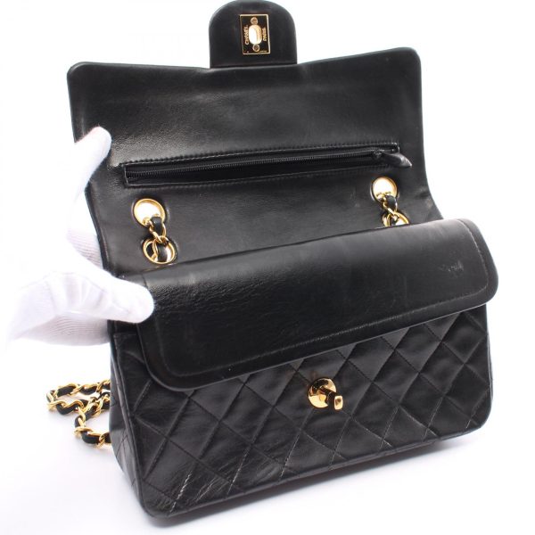 2101218156270 6 Chanel Matelasse Double Flap Shoulder Bag Black