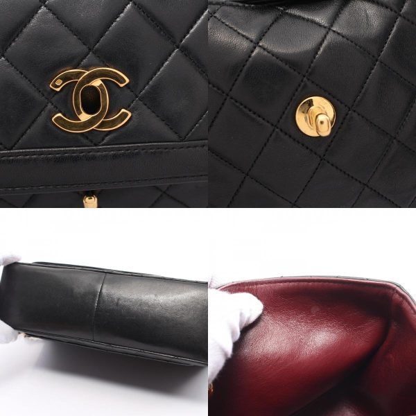 2101218156287 10c Chanel Matelasse Shoulder Bag Lambskin Black