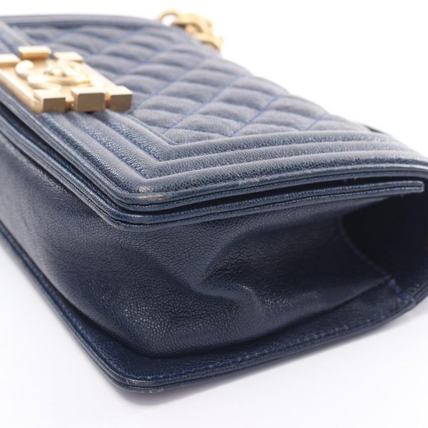 2101218156553 5 Chanel Boy Shoulder Bag Caviar Skin Blue