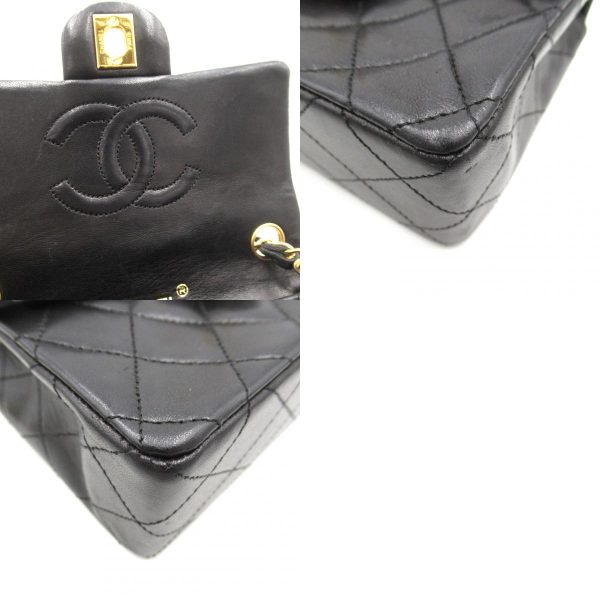 2101218163407 13c Chanel Mini Matelasse Chain Shoulder Bag Black