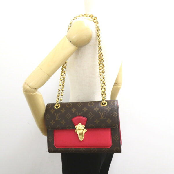 2101218166378 5 Louis Vuitton Victoire Shoulder Bag Monogram Brown Red