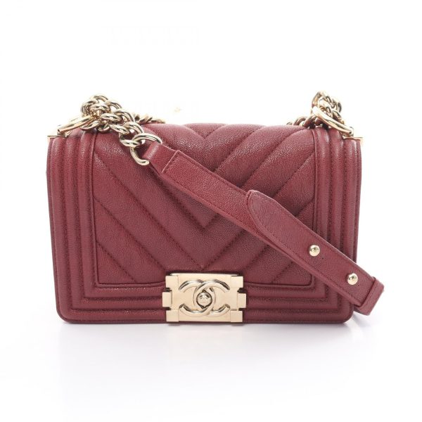 2101218166767 1 Chanel Boy V Stitch Shoulder Bag Caviar Bordeaux