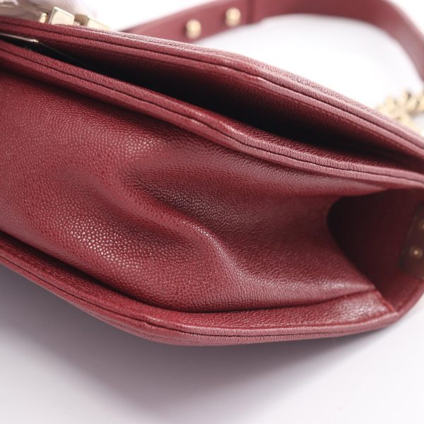 2101218166767 7 Chanel Boy V Stitch Shoulder Bag Caviar Bordeaux