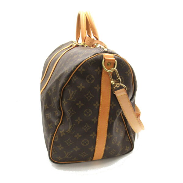 2101218166910 3 Louis Vuitton Keepall Bandouliere 55 Bag Monogram Brown