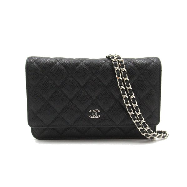 2101218167672 1 Chanel Matelasse Chain Wallet Shoulder Bag Black