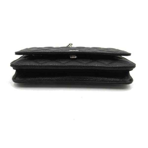 2101218167672 4 Chanel Matelasse Chain Wallet Shoulder Bag Black