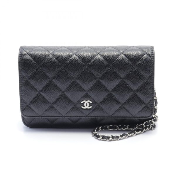 2101218167689 1 Chanel Matelasse Shoulder Bag Caviar Skin Black