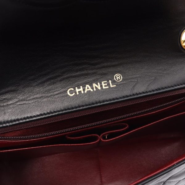 2101218171303 4 Chanel Matelasse Full Flap Shoulder Bag Black