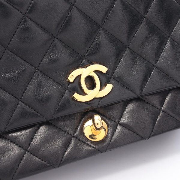 2101218171303 5 Chanel Matelasse Full Flap Shoulder Bag Black