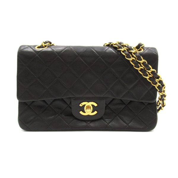 2101218171334 1 Chanel Matelasse Double Flap Shoulder Bag Black