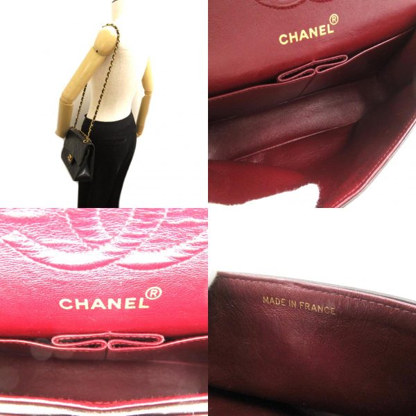 2101218171334 8c Chanel Matelasse Double Flap Shoulder Bag Black