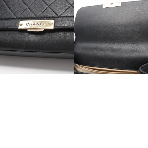 2101218171372 10c Chanel Matelasse Shoulder Bag Black