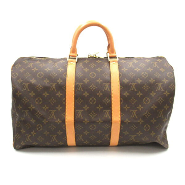 2101218177589 2 Louis Vuitton Keepall 50 Bag Monogram Brown